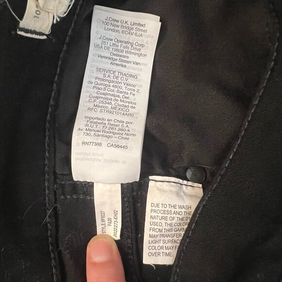 NWOT Madewell Black 10" High-Rise Skinny Jeans, Size 27 Tall - Picture 11 of 16